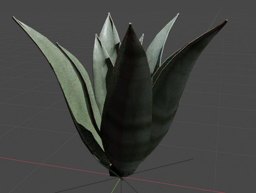 Low-poly Agave with procedural material preview image 1